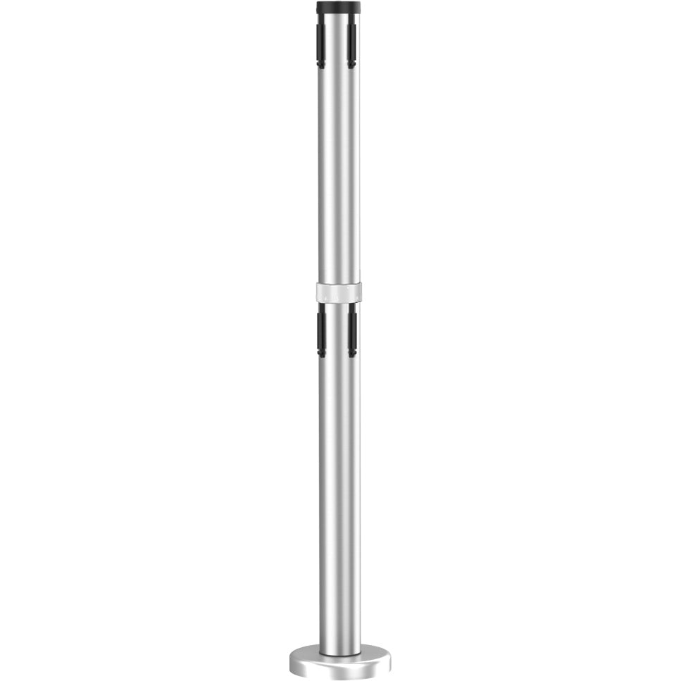 Dual Line Magnetic Receiver Post for Panels: Satin Aluminum (No Belts)
