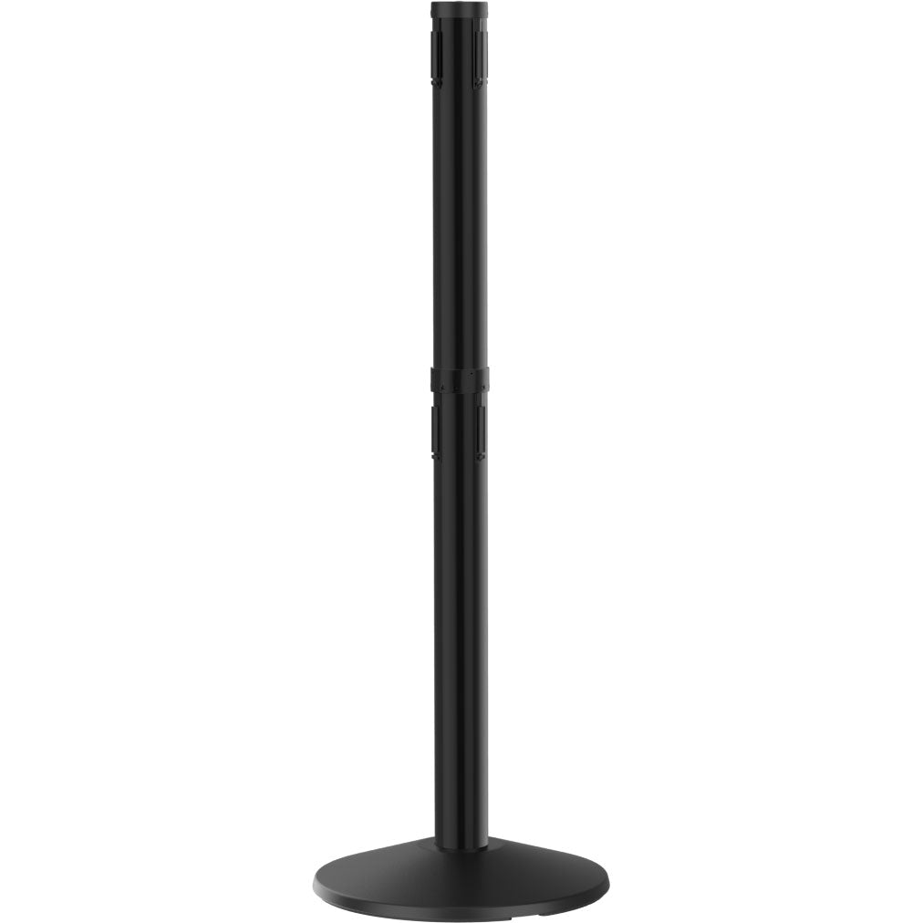 40" Tall Receiver Posts for Panels: Black Aluminum (No Belts)