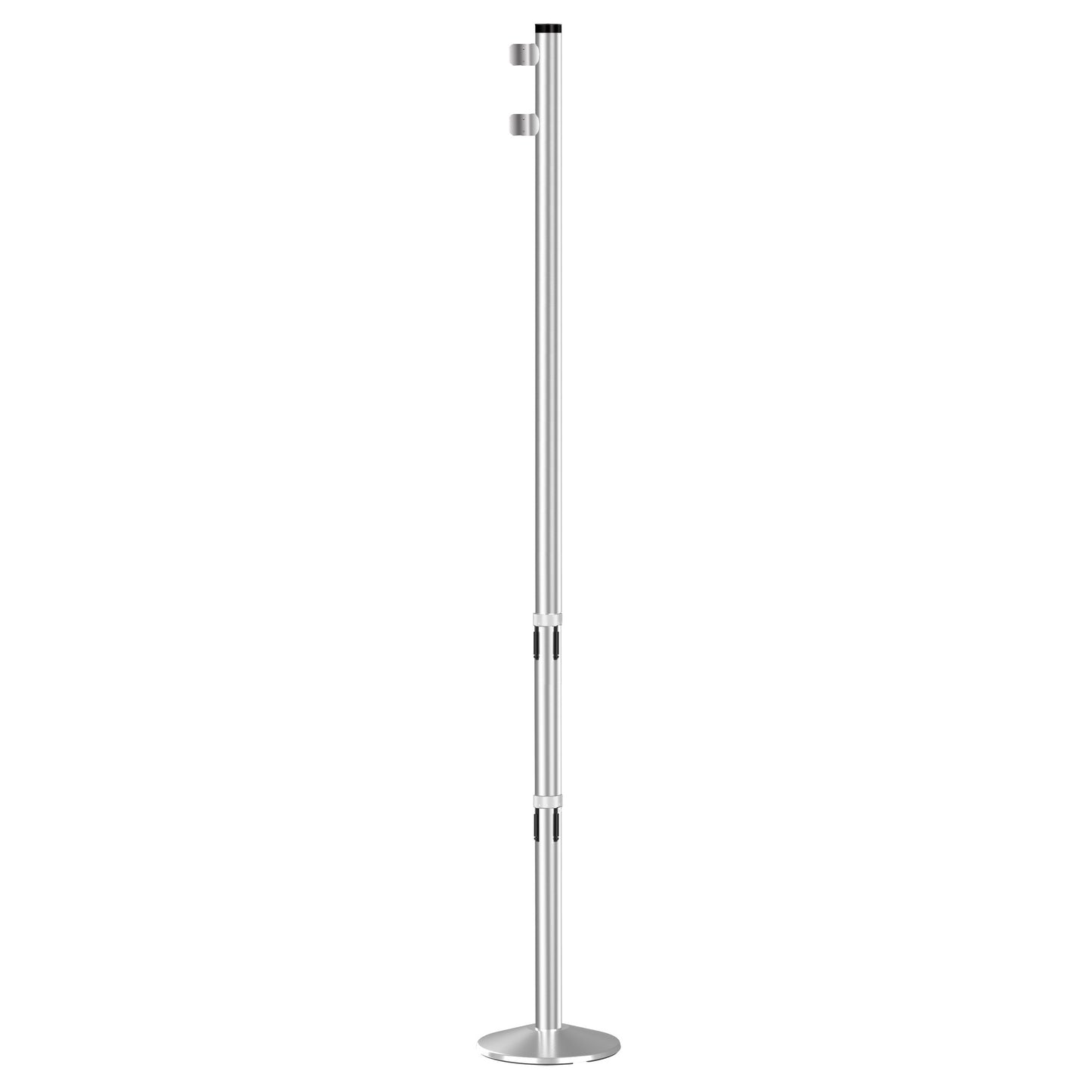 94" WALK UNDER POST: SAT ALUM. 2x BLK BELT, 2xTOP/2x RCV CLIP