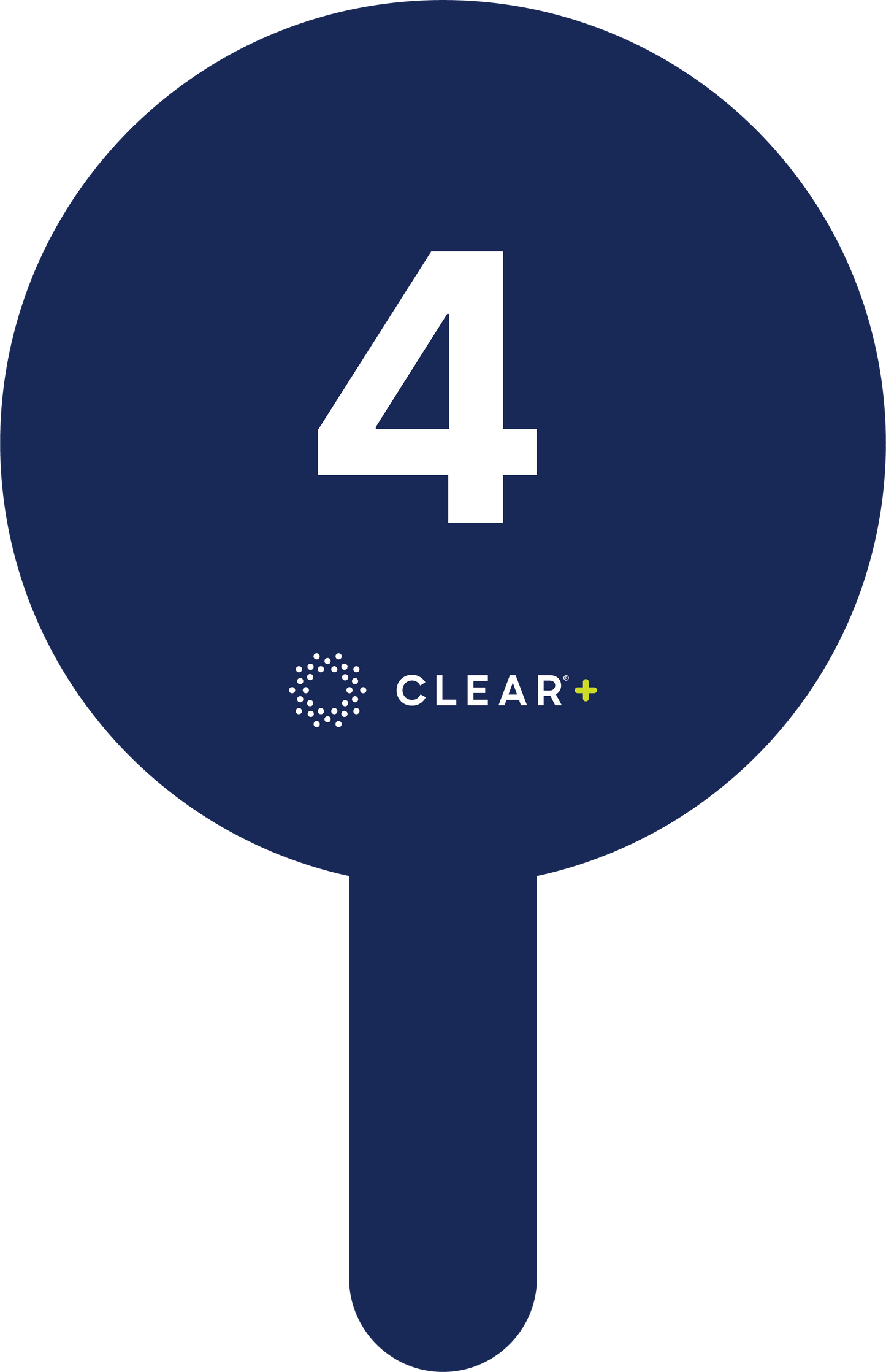 CLEAR+ Numbered Paddle 04