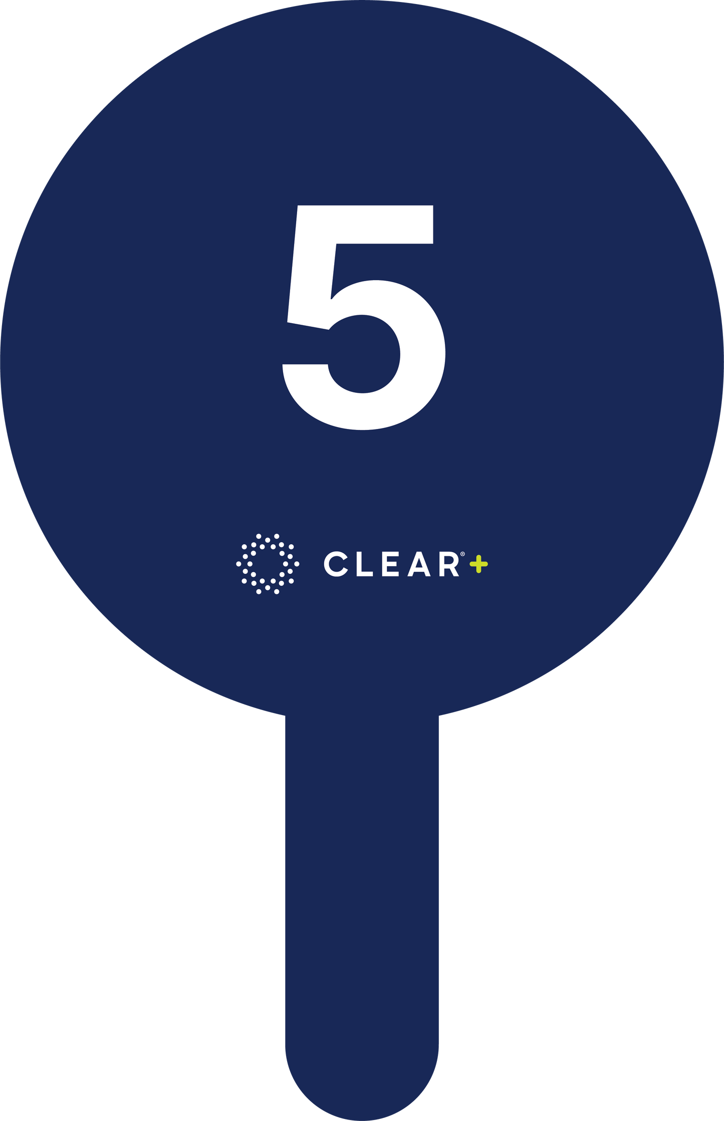 CLEAR+ Numbered Paddle 05