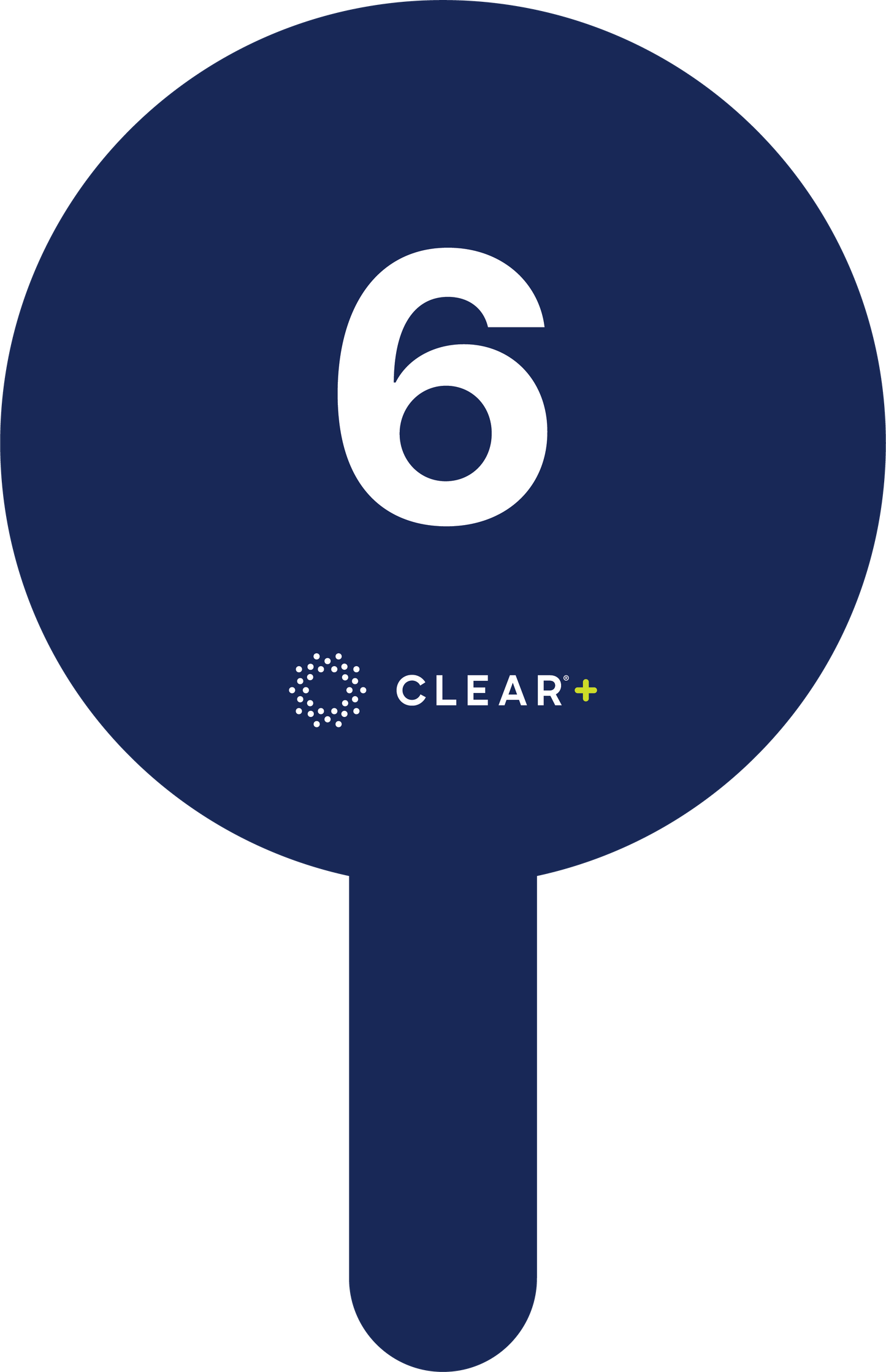 CLEAR+ Numbered Paddle 06