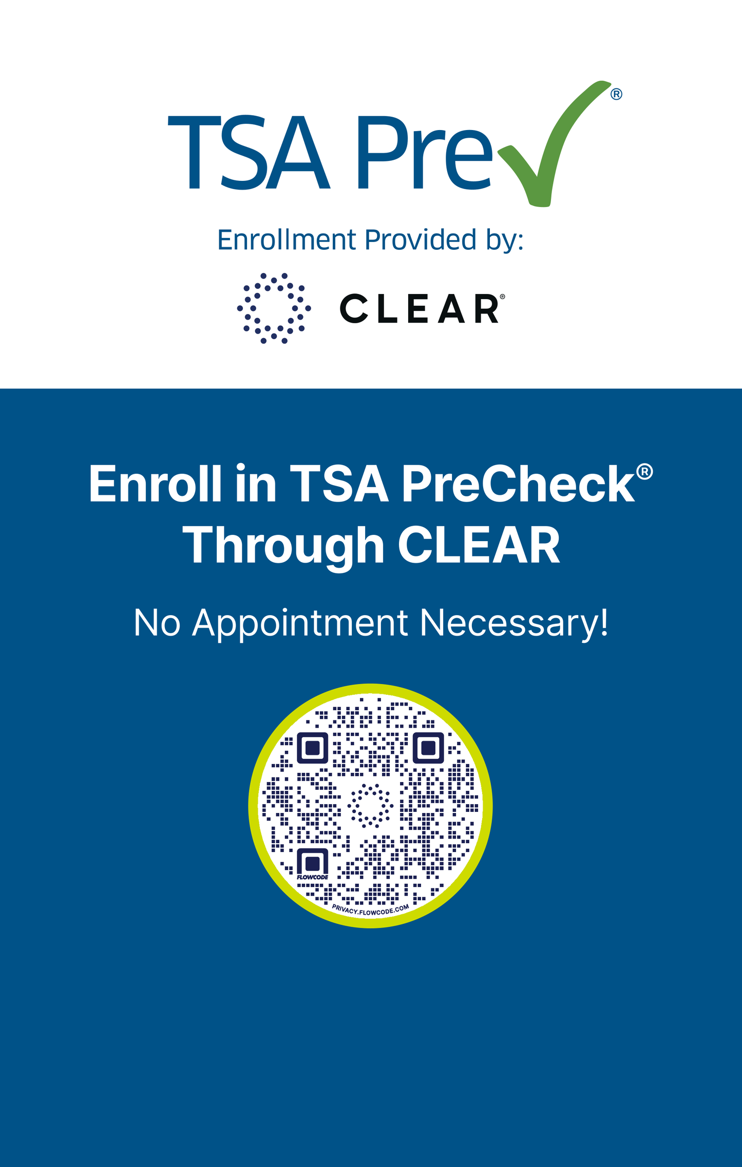 TSA PreCheck Enrollment Sign Insert 02