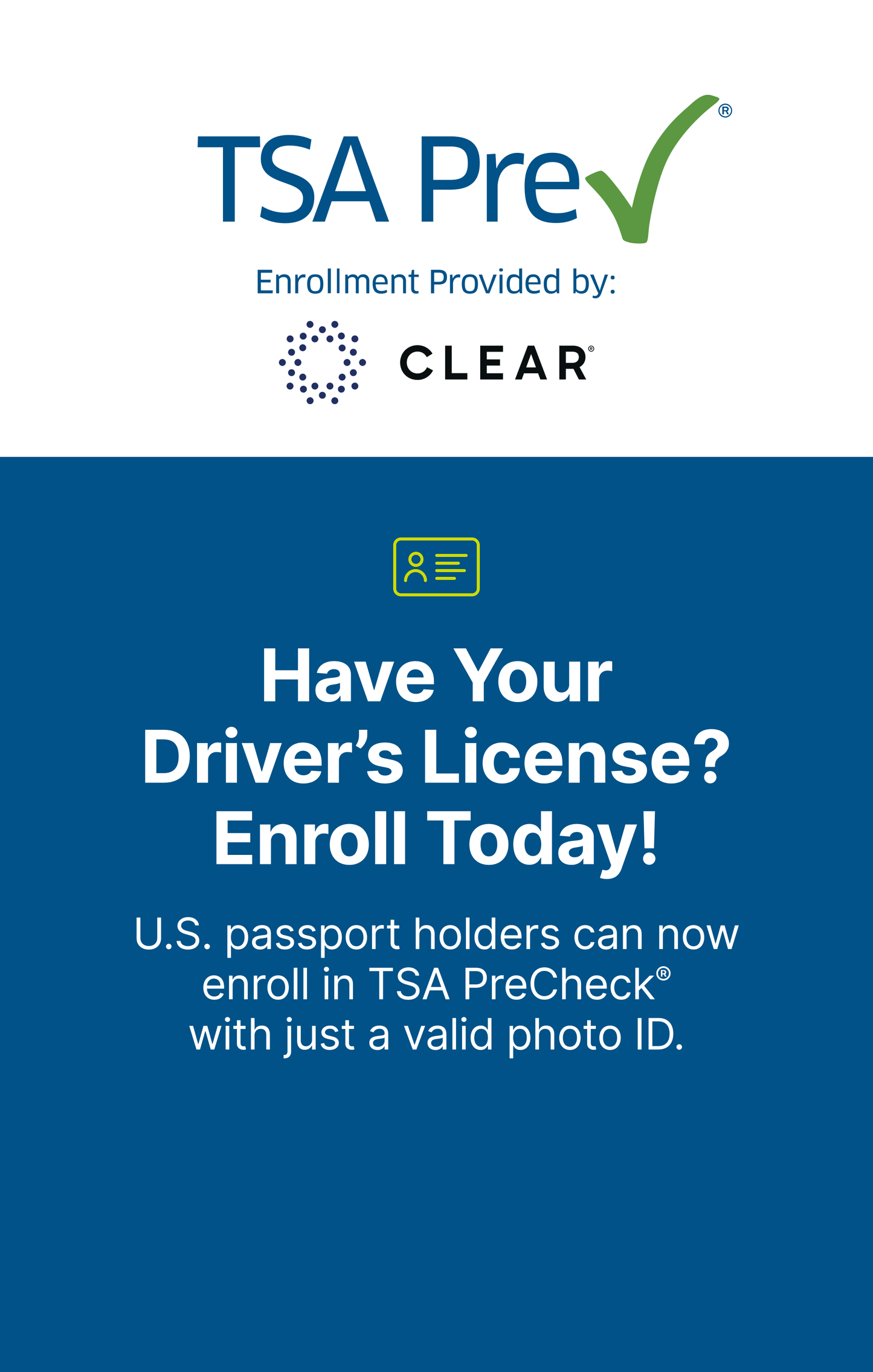 TSA PreCheck Enrollment Sign Insert 05