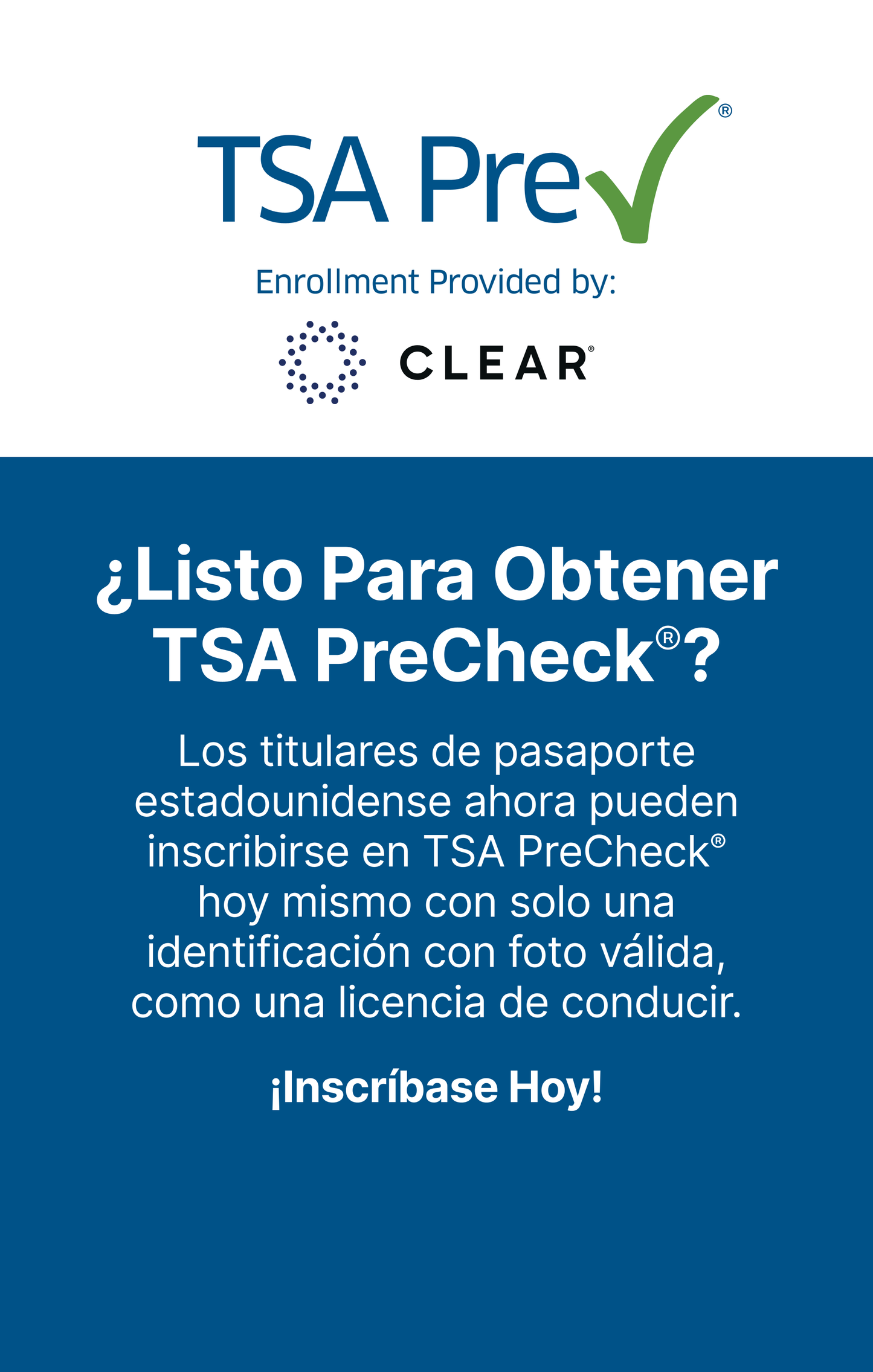 TSA PreCheck Enrollment Sign Insert 08