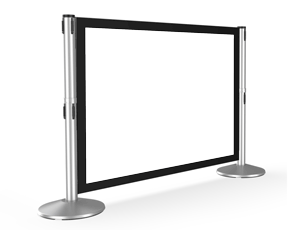 Queue Panel – 48"W x 38"H, Black Frame with (2) Clear Acrylic Inserts