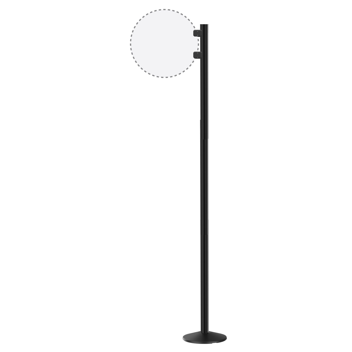 94" Tall Freestanding Flag Post: Black (Enrollment Only)