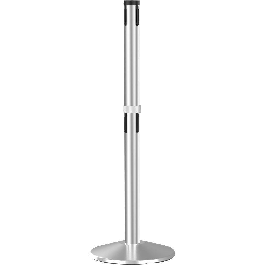 40" Tall Dual Line Receiver Post: Satin Aluminum (No Belts)