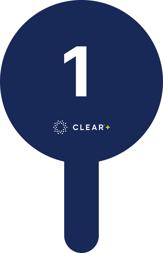CLEAR+ Numbered Paddle 01