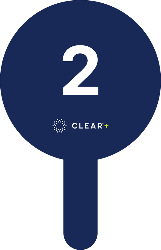 CLEAR+ Numbered Paddle 02