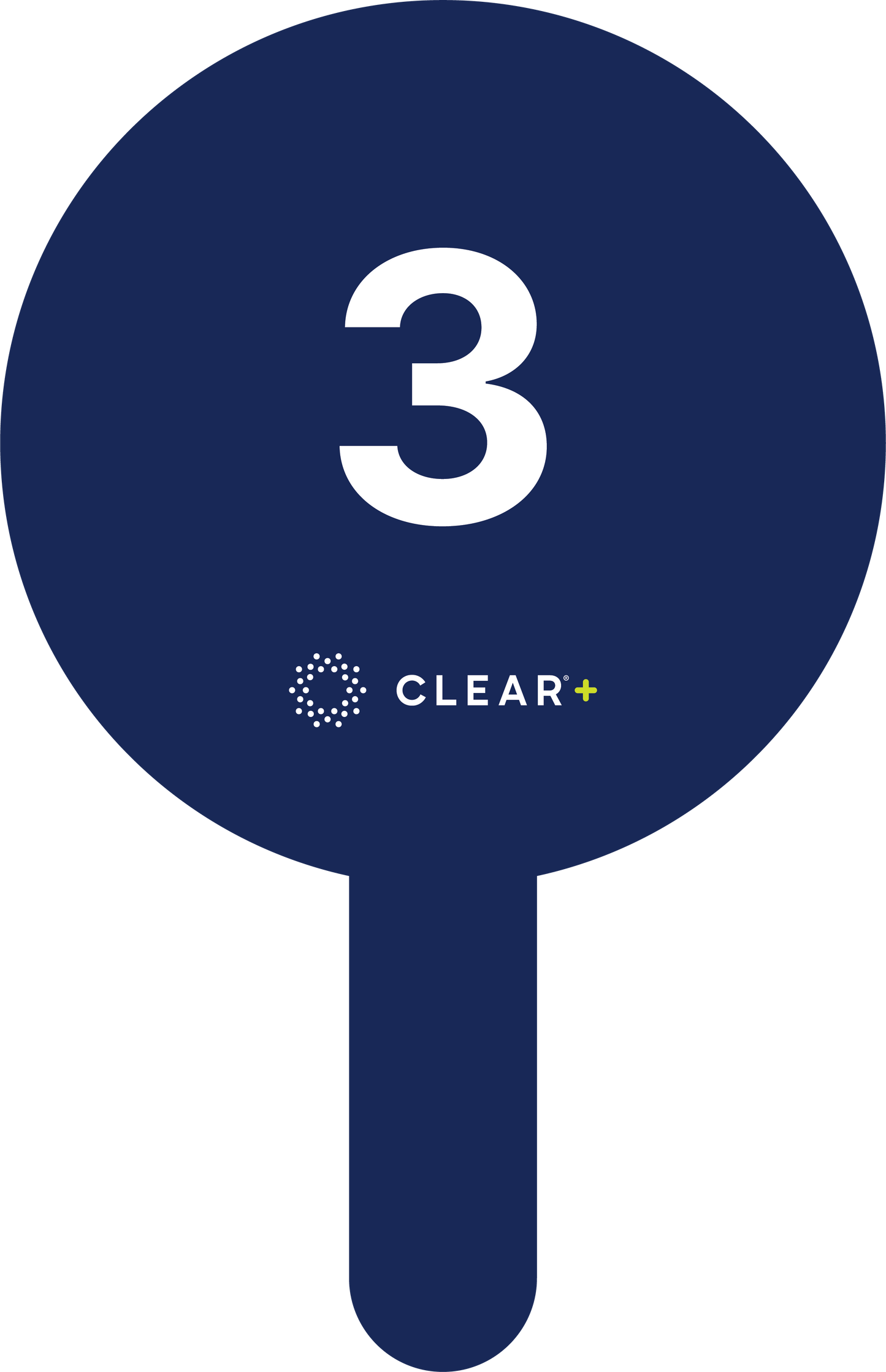 CLEAR+ Numbered Paddle 03