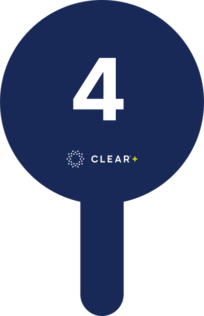 CLEAR+ Numbered Paddle 04