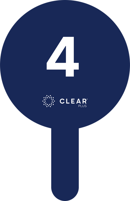CLEAR+ Numbered Paddle 04