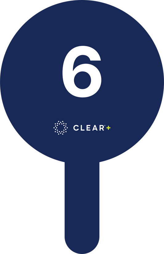 CLEAR+ Numbered Paddle 06