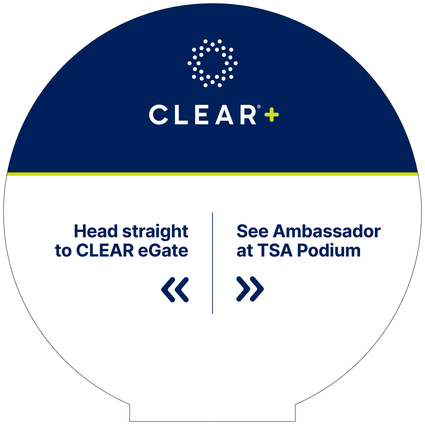 CLEAR eGate Wayfinding Topper 27