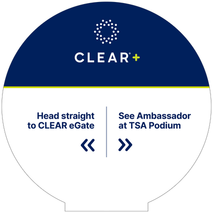 CLEAR eGate Wayfinding Topper 27