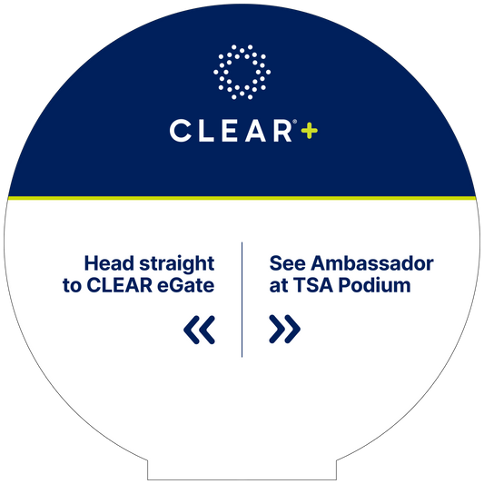 CLEAR eGate Wayfinding Topper 27