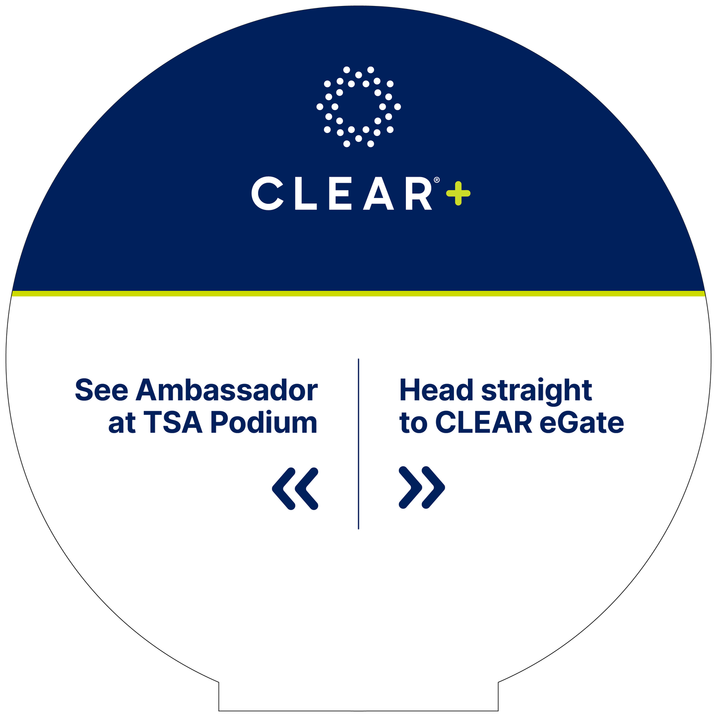 CLEAR eGate Wayfinding Topper 27