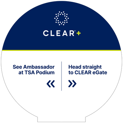 CLEAR eGate Wayfinding Topper 27