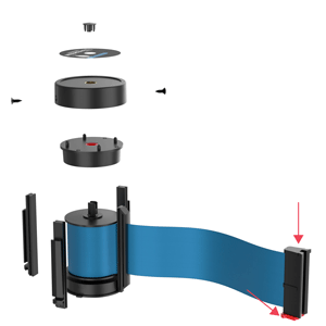 Retracta-Belt Replacement Parts: Belt End w/screw & Lock Clip (204)