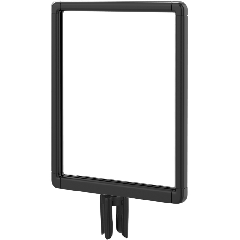 11"W x 14"H Sign Holder with Adapter Cone – Smooth Black
