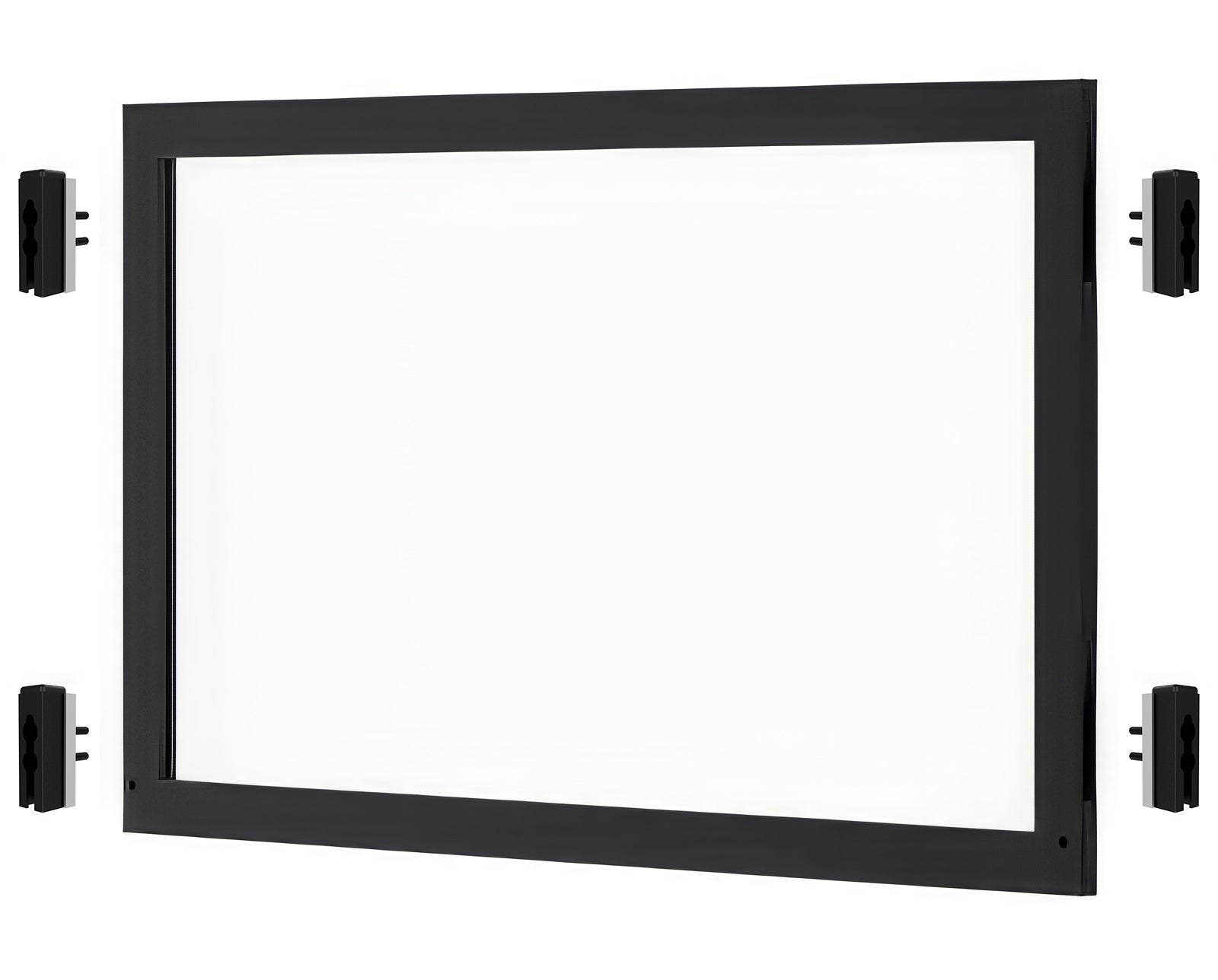 Queue Panel, 48W x 26H, Black Frame with 2 Clear Acrylic Panels and EZ ...