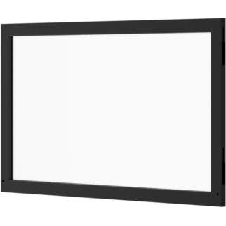 Queue Panel – 48"W x 26"H, Black Frame with Clear Acrylic Inserts