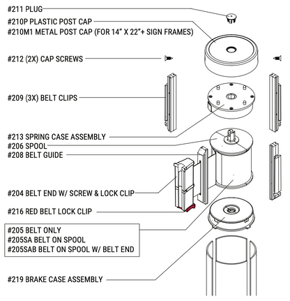 Retracta-Belt Replacement Parts: Lock Clip (216)