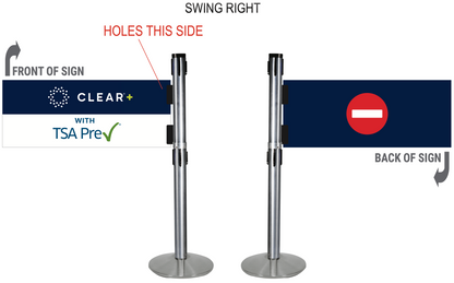 Security Swing Gate Panel; Right; Clear/TSA Precheck